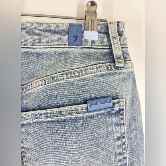 NWOT 7 For All Mankind Ultra High Rise Skinny Boot Jeans Light Wash Blue 27 - Picture 4 of 4